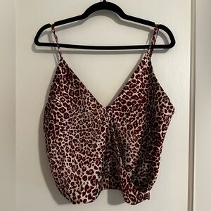 Azalea leopard crop top size L